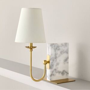 (1/2) Custom Listing for Elise: Gold and Marble Wall Sconce (Set of 1)
